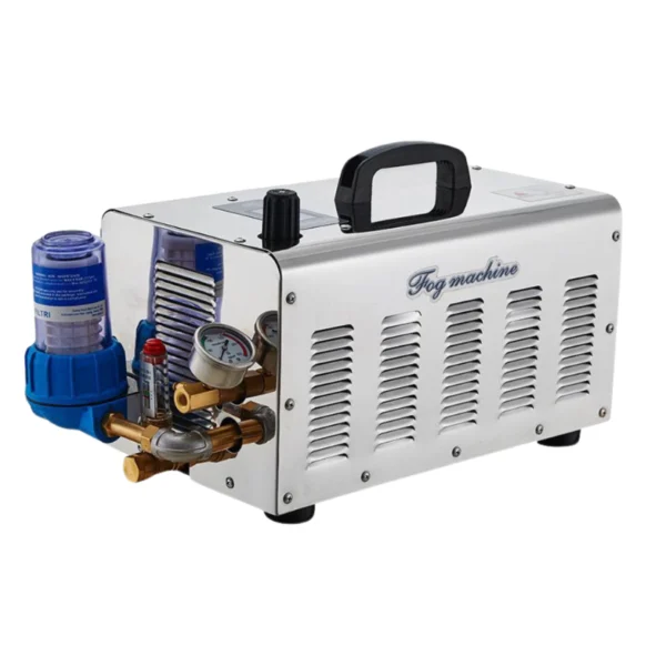 Fog Machine Mist System,2L/min, SS Cover, With Digital Timer, Crank Pump (3 Plungers), 220V/110V,50Hz/60Hz,550W,60Bar, 860PSI,4-10℃,2L/min,200㎡,30m Nylon  Hose, 30 Nozzles And 31 Slip Lock Connectors